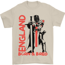 Born & Bred England St Georges Day Mens T-Shirt 100% Cotton Sand