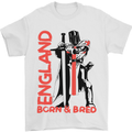 Born & Bred England St Georges Day Mens T-Shirt 100% Cotton White