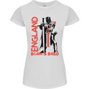 Born & Bred England St Georges Day Womens Petite Cut T-Shirt White
