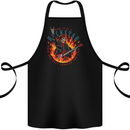 Born to Be a Rock Star Guitar Skull n Roll Cotton Apron 100% Organic Black