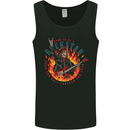 Born to Be a Rock Star Guitar Skull n Roll Mens Vest Tank Top Black