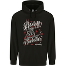 Born to Be a Rockstar Funny Rock Music Guitar Mens 80% Cotton Hoodie Black