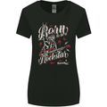 Born to Be a Rockstar Funny Rock Music Guitar Womens Wider Cut T-Shirt Black