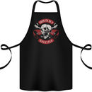 Born to Be a Rockstar Guitar Rock Music Skull Cotton Apron 100% Organic Black