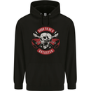 Born to Be a Rockstar Guitar Rock Music Skull Mens 80% Cotton Hoodie Black