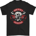 Born to Be a Rockstar Guitar Rock Music Skull Mens T-Shirt 100% Cotton Black