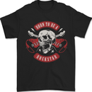 Born to Be a Rockstar Guitar Rock Music Skull Mens T-Shirt 100% Cotton Black
