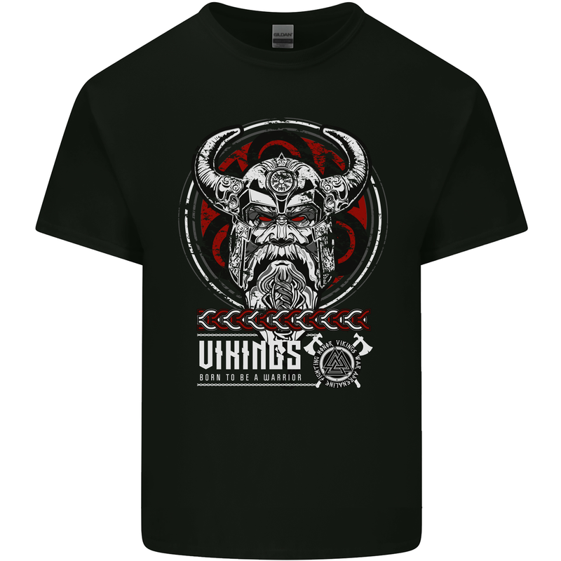 Born to be Vikings Ragnar Odin Valhalla Mens Cotton T-Shirt Tee Top Black