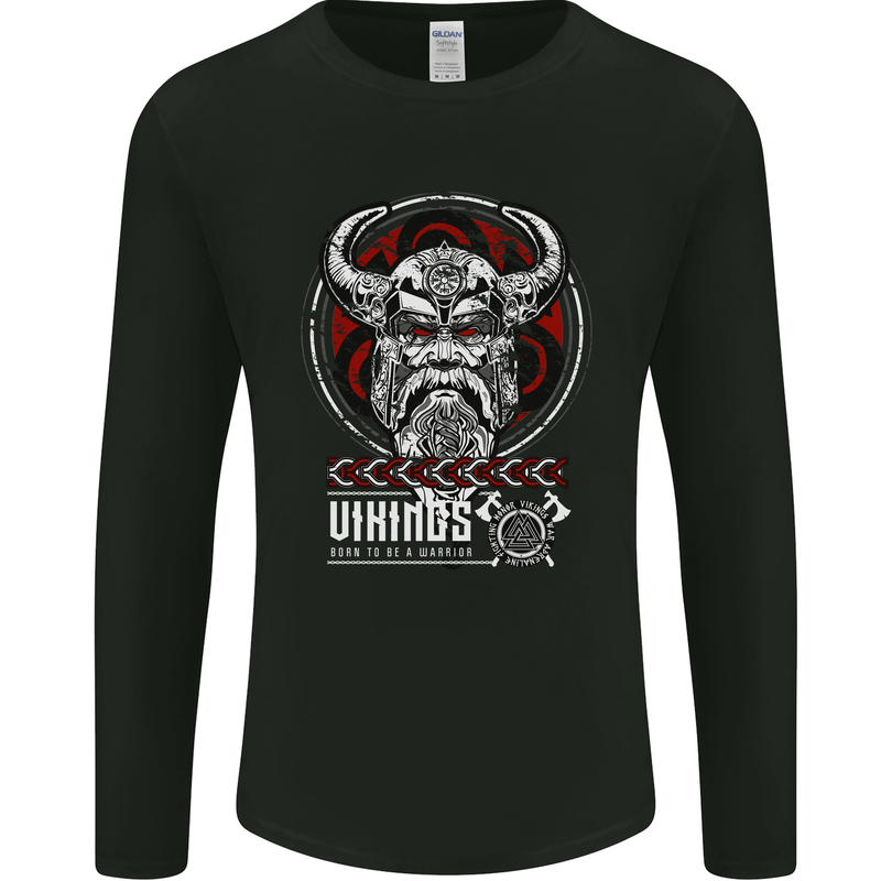 Born to be Vikings Ragnar Odin Valhalla Mens Long Sleeve T-Shirt Black