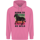 Born to be Wild Horse Riding Equestrian Childrens Kids Hoodie Azalea