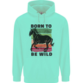 Born to be Wild Horse Riding Equestrian Childrens Kids Hoodie Peppermint