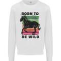 Born to be Wild Horse Riding Equestrian Kids Sweatshirt Jumper White