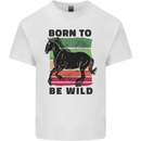 Born to be Wild Horse Riding Equestrian Kids T-Shirt Childrens White