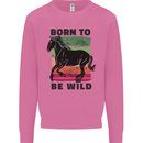 Born to be Wild Horse Riding Equestrian Mens Sweatshirt Jumper Azalea
