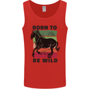 Born to be Wild Horse Riding Equestrian Mens Vest Tank Top Red