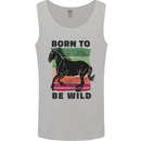 Born to be Wild Horse Riding Equestrian Mens Vest Tank Top Sports Grey