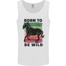 Born to be Wild Horse Riding Equestrian Mens Vest Tank Top White