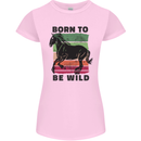 Born to be Wild Horse Riding Equestrian Womens Petite Cut T-Shirt Light Pink