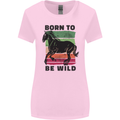 Born to be Wild Horse Riding Equestrian Womens Wider Cut T-Shirt Light Pink