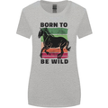 Born to be Wild Horse Riding Equestrian Womens Wider Cut T-Shirt Sports Grey