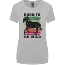 Born to be Wild Horse Riding Equestrian Womens Wider Cut T-Shirt Sports Grey
