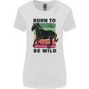 Born to be Wild Horse Riding Equestrian Womens Wider Cut T-Shirt White