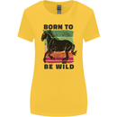 Born to be Wild Horse Riding Equestrian Womens Wider Cut T-Shirt Yellow
