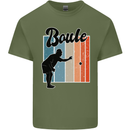 Boule Bowls Petanque Balls Mens Cotton T-Shirt Tee Top Military Green