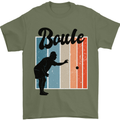 Boule Petanque Balls Bowls Mens T-Shirt 100% Cotton Military Green