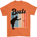 Boule Petanque Balls Bowls Mens T-Shirt 100% Cotton Orange