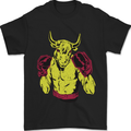 Boxing Bull Muay MMA Thai Boxer Mens T-Shirt 100% Cotton Black