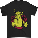 Boxing Bull Muay MMA Thai Boxer Mens T-Shirt 100% Cotton Black