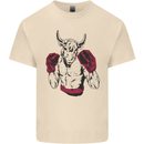 Boxing Bull Muay Thai MMA Boxer Mens Cotton T-Shirt Tee Top Natural