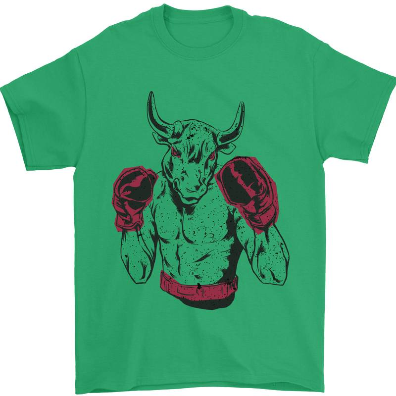 Boxing Bull Muay Thai MMA Boxer Mens T-Shirt 100% Cotton Irish Green