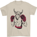 Boxing Bull Muay Thai MMA Boxer Mens T-Shirt 100% Cotton Sand