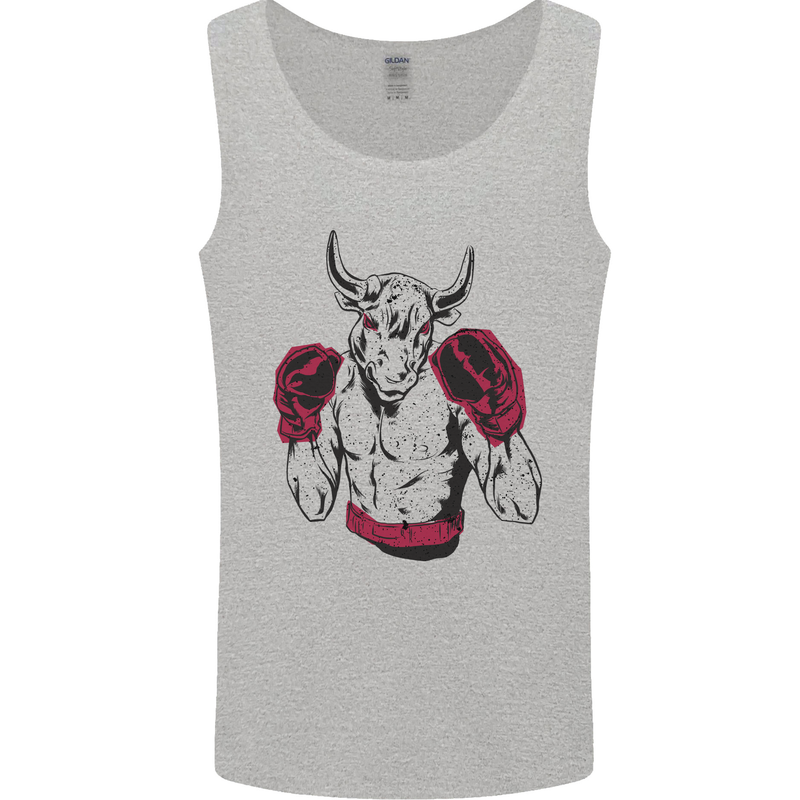 Boxing Bull Muay Thai MMA Boxer Mens Vest Tank Top Sports Grey