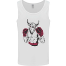 Boxing Bull Muay Thai MMA Boxer Mens Vest Tank Top White