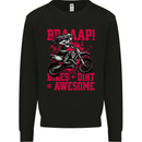 Braaap Awesome Motocross MotoX Dirt Bike Female Kids Sweatshirt Jumper Black