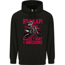 Braaap Awesome Motocross MotoX Dirt Bike Female Mens 80% Cotton Hoodie Black