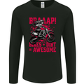 Braaap Awesome Motocross MotoX Dirt Bike Female Mens Long Sleeve T-Shirt Black