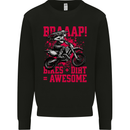 Braaap Awesome Motocross MotoX Dirt Bike Female Mens Sweatshirt Jumper Black