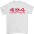 Brain Not Found Funny IT PC Error Page Mens T-Shirt 100% Cotton White
