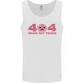 Brain Not Found Funny IT PC Error Page Mens Vest Tank Top White