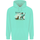 Branch Manager Funny Dog Walking Dad Childrens Kids Hoodie Peppermint