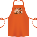 Branch Manager Funny Dog Walking Dad Cotton Apron 100% Organic Orange