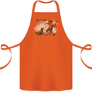 Branch Manager Funny Dog Walking Dad Cotton Apron 100% Organic Orange
