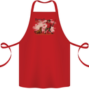 Branch Manager Funny Dog Walking Dad Cotton Apron 100% Organic Red