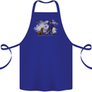 Branch Manager Funny Dog Walking Dad Cotton Apron 100% Organic Royal Blue