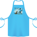 Branch Manager Funny Dog Walking Dad Cotton Apron 100% Organic Turquoise