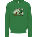 Branch Manager Funny Dog Walking Dad Kids Sweatshirt Jumper Irish Green